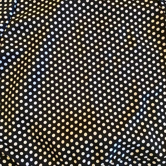 EUC Missy B Blouse with Open Back in Black with White Polka Dots - Picture 10 of 10